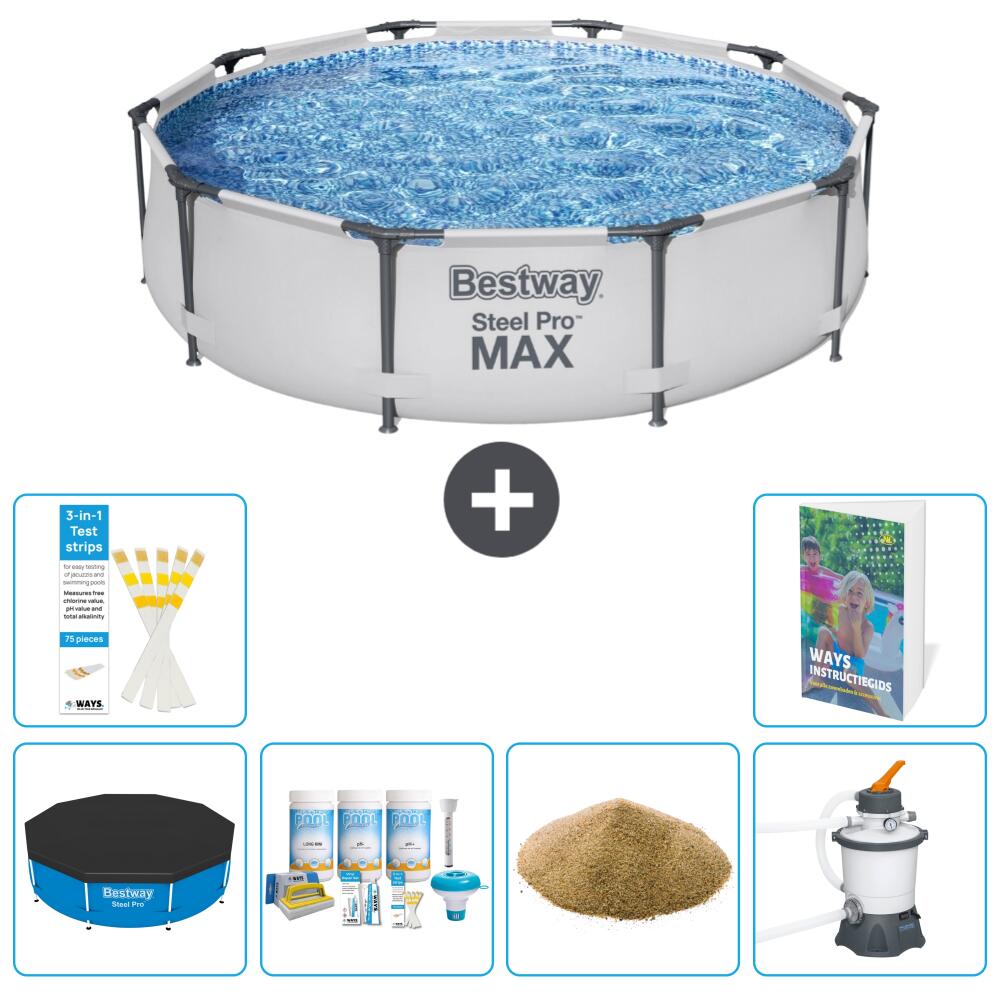 BESTWAY Basen Steel Pro MAX Okrągły - 305x76 cm - 7-częściowy S47