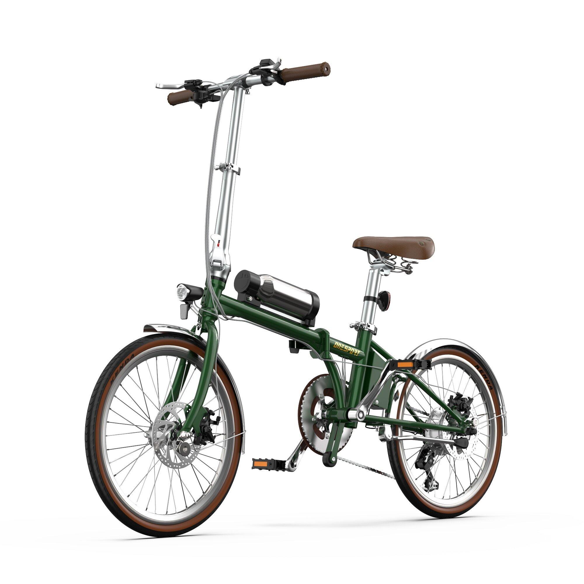 OT02 PRO składany rower elektryczny 20, silnik 250W, 7 biegów, wyświetlacz LCD