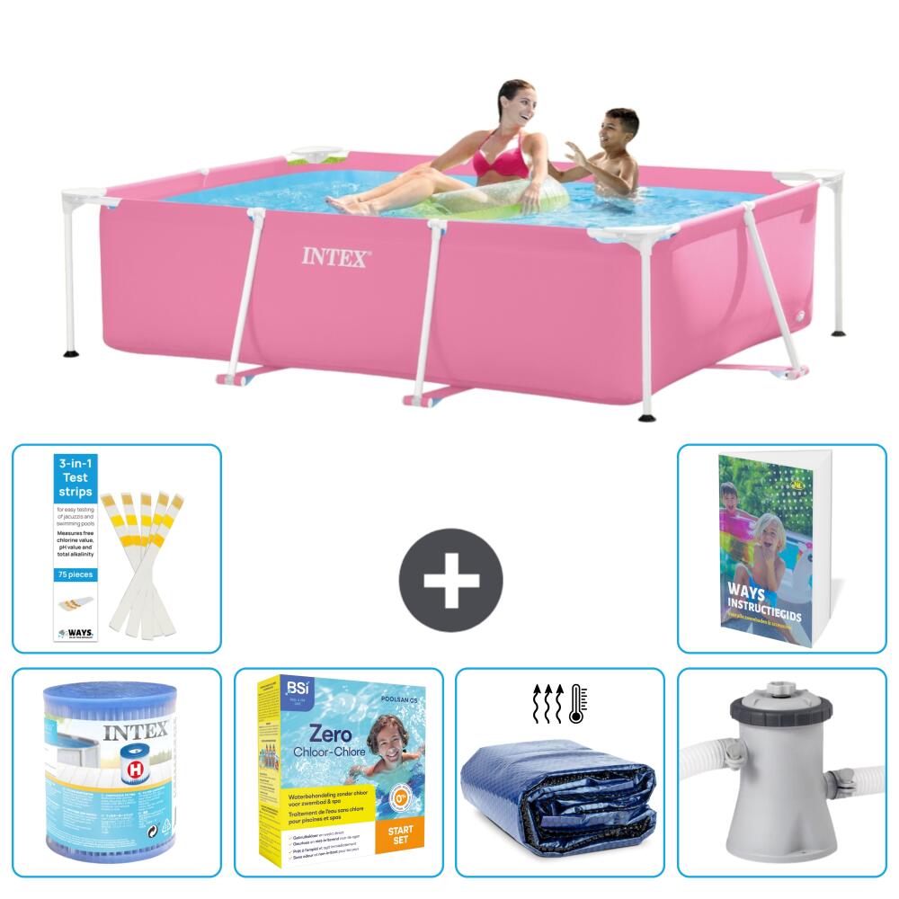 INTEX Basen ze stelażem Prostokątny - 220x150x60 cm - 7-częściowy S50