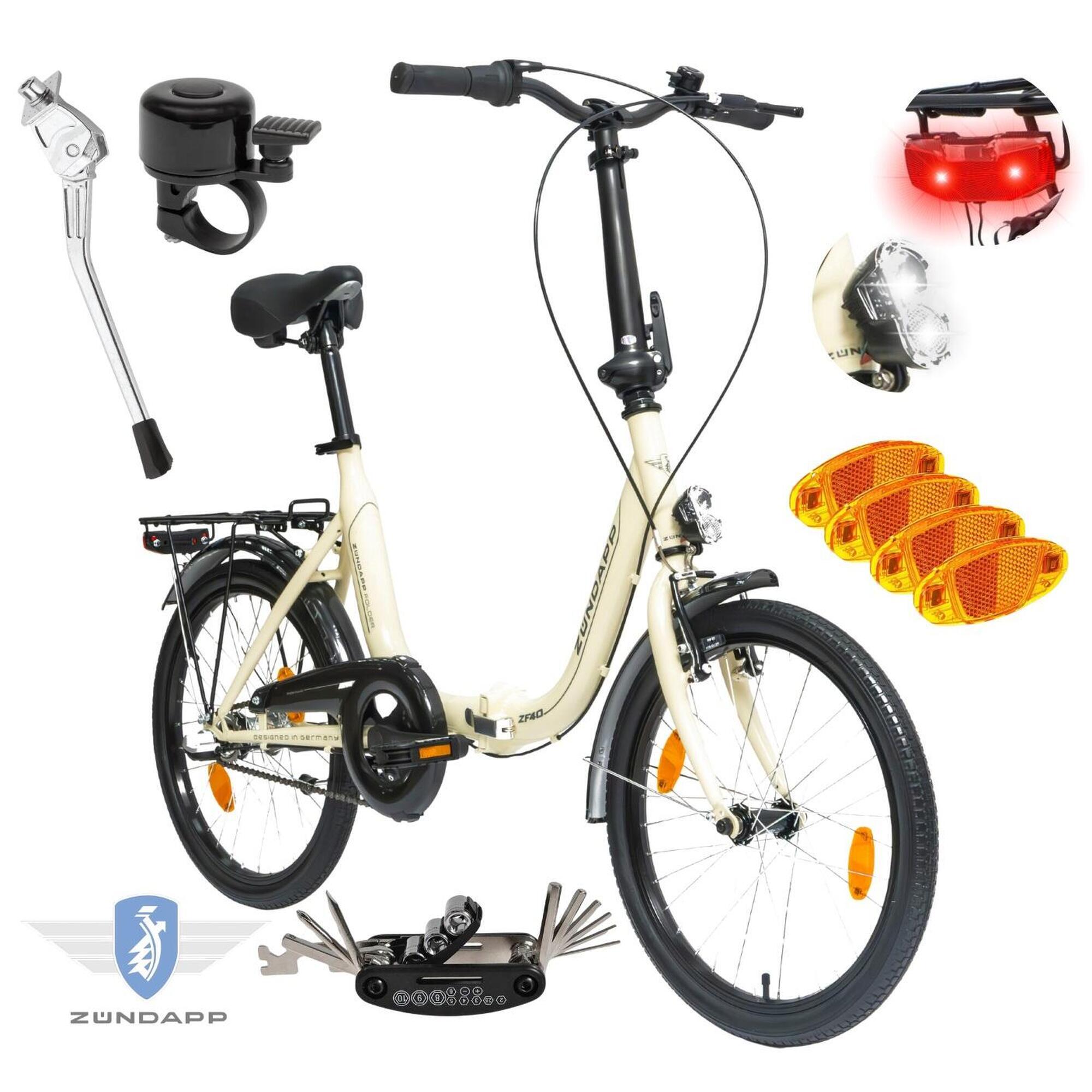 Rower Męski Damski Składany 20 SHIMANO Nexus Składak Bagażnik Światła