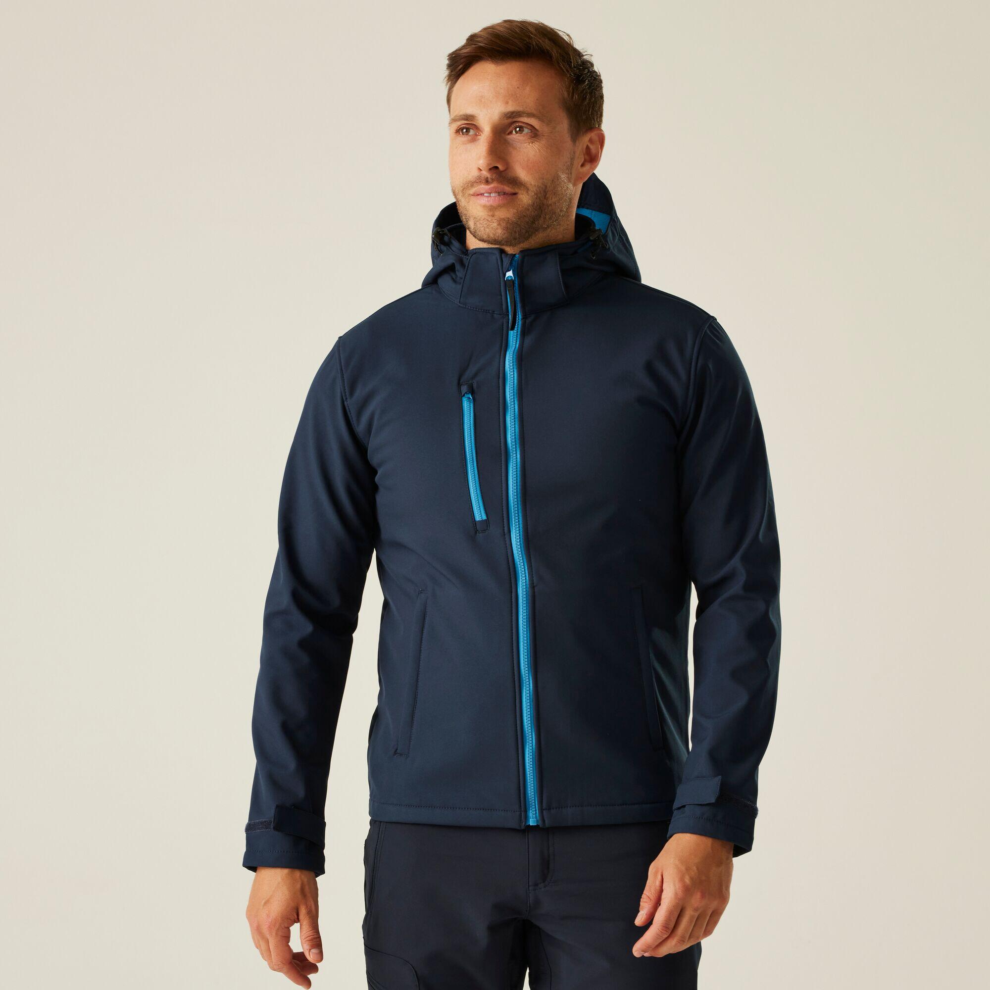 Męska 3-warstwowa kurtka softshell z kapturem Venturer z nadrukiem