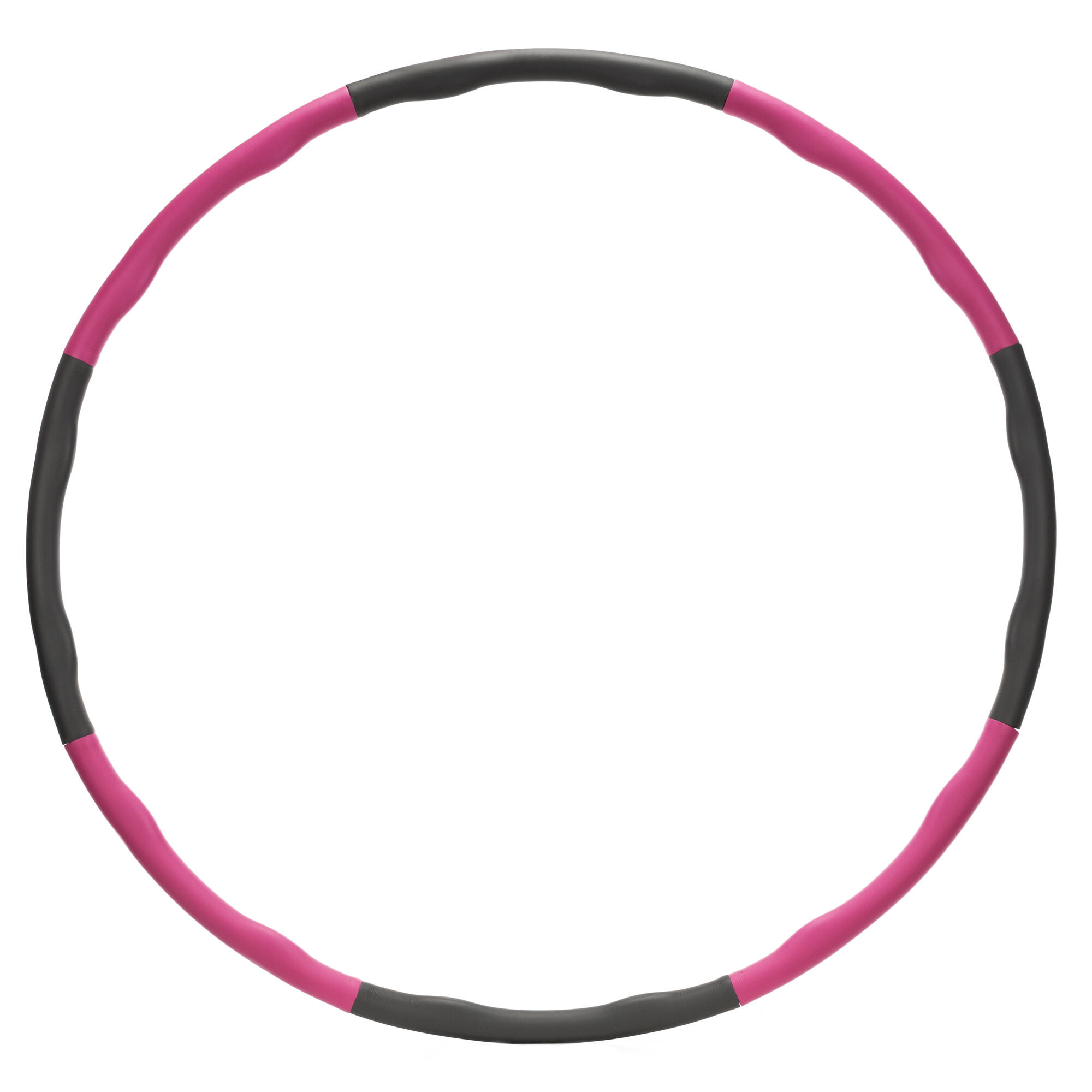 Hula hop fitness, składane 88 cm pianka NBR szaro-różowe