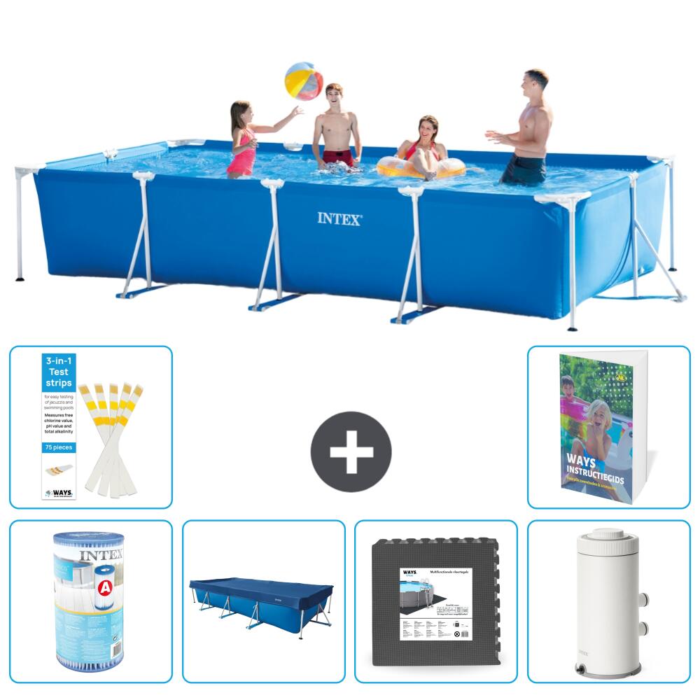 INTEX Basen ze stelażem Prostokątny - 450x220x84 cm - 7-częściowy S142