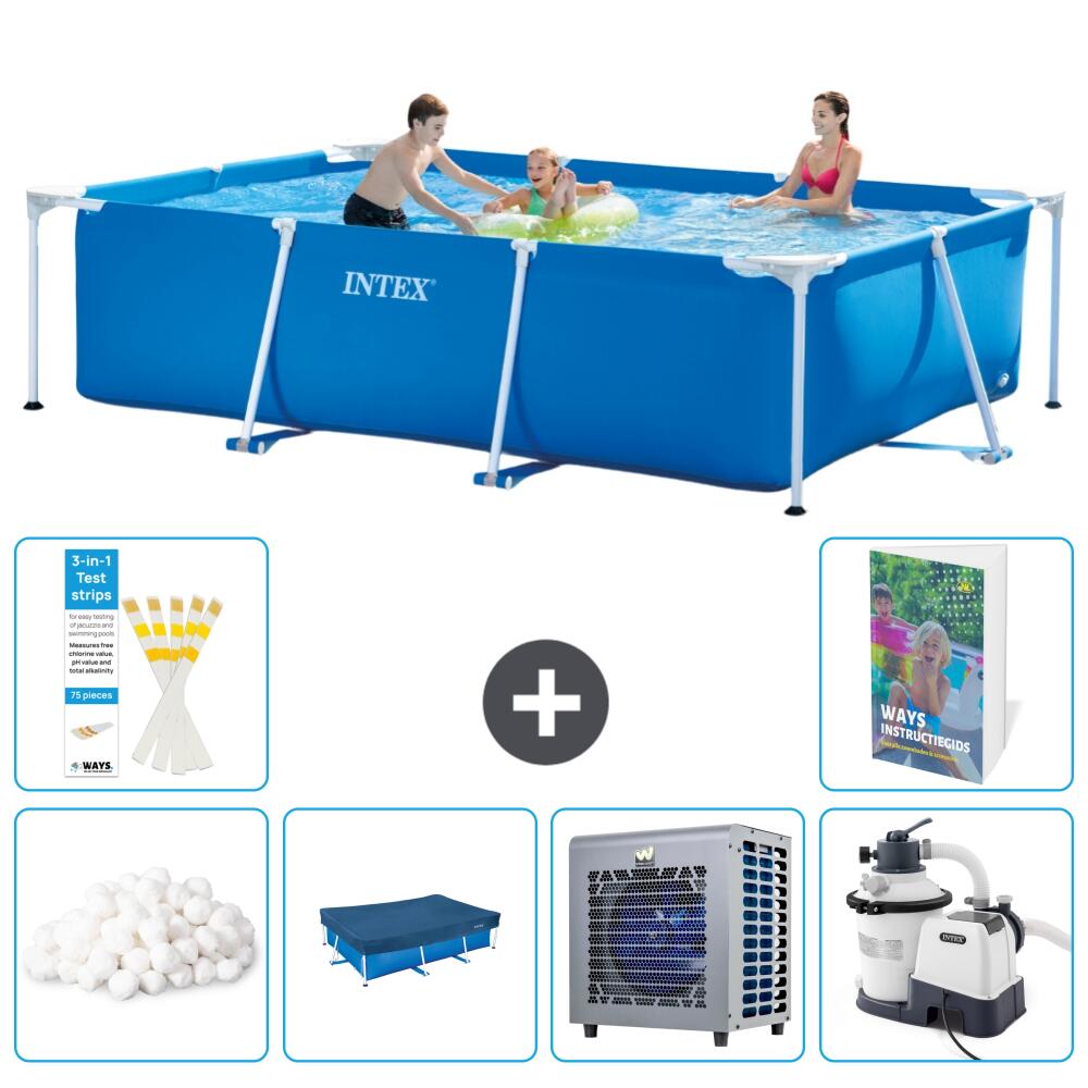 INTEX Basen ze stelażem Prostokątny - 300x200x75 cm - 7-częściowy S150