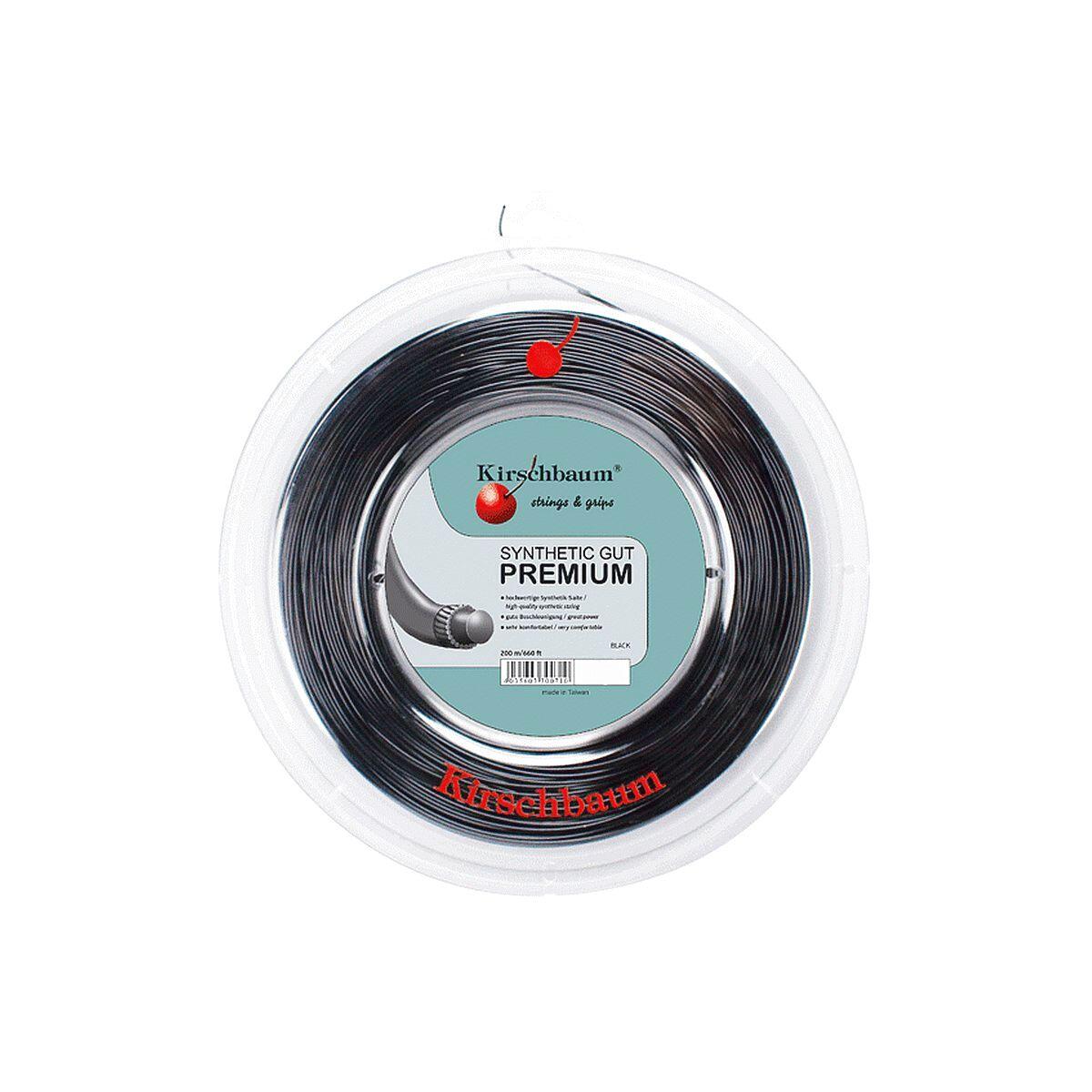Naciąg do tenisa Kirschbaum Synthetic Gut Premium Black 1,30 mm 200 m