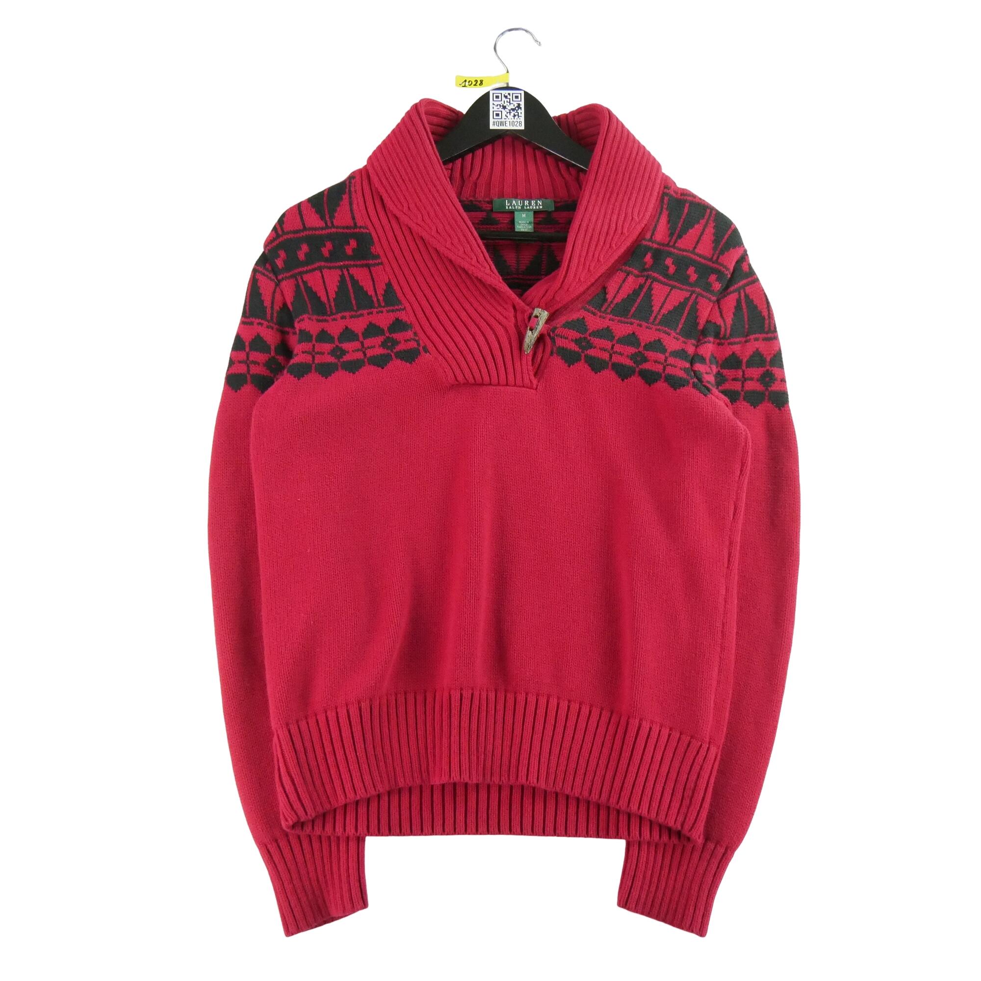 Damski czerwony sweter