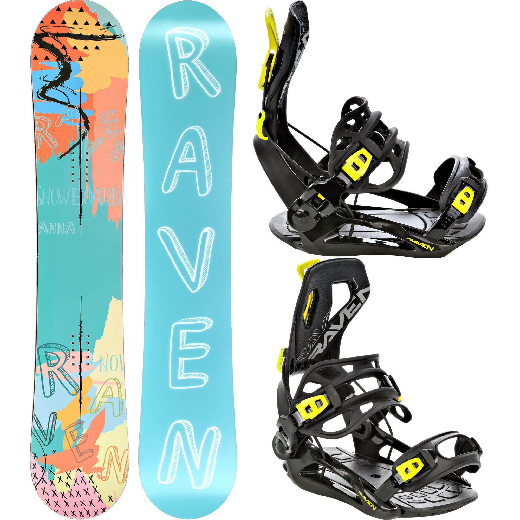 Zestaw Snowboard Raven Anna + Wiązania Raven FT360