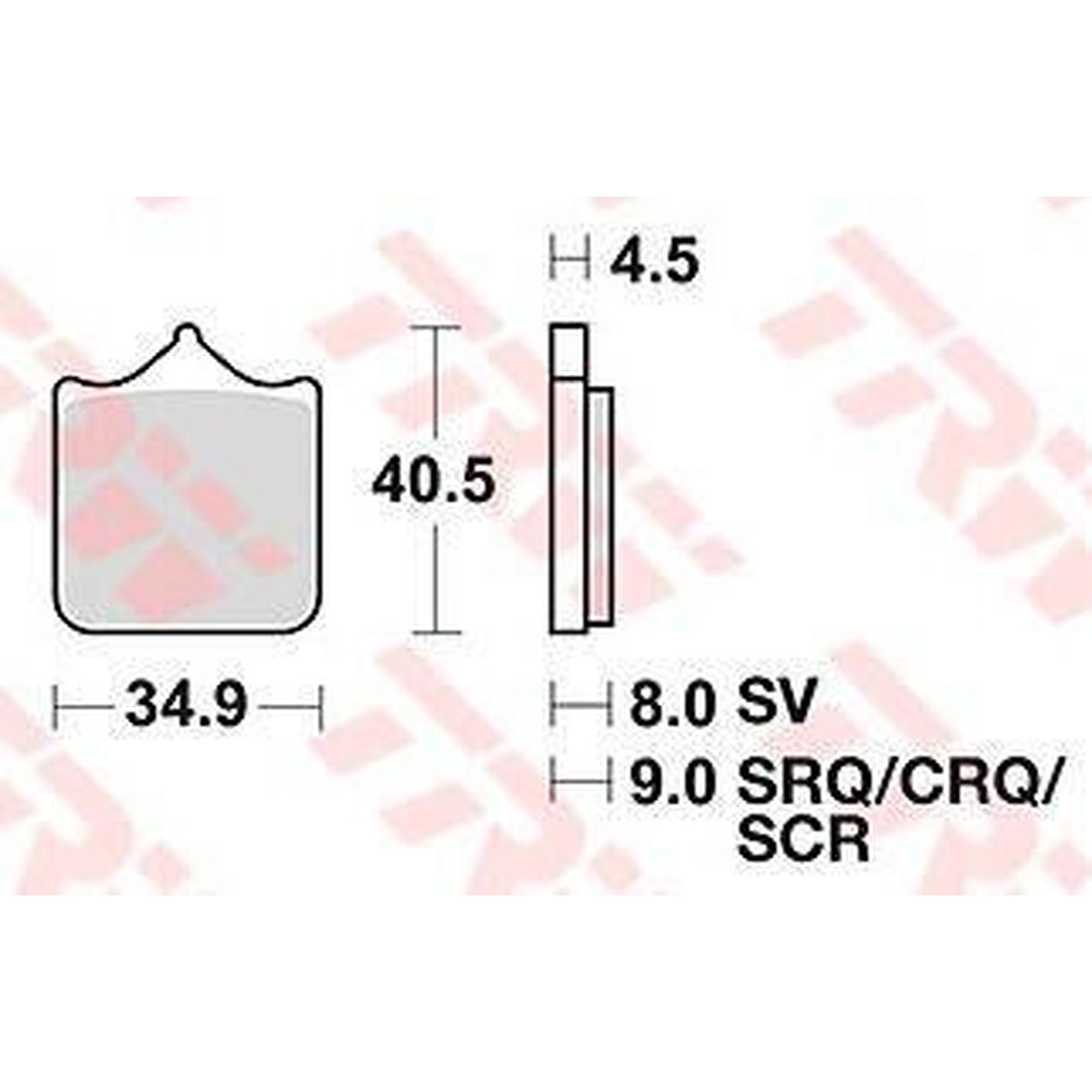 TRW MCB 829 klocki hamulcowe sintermetal zestaw przedni