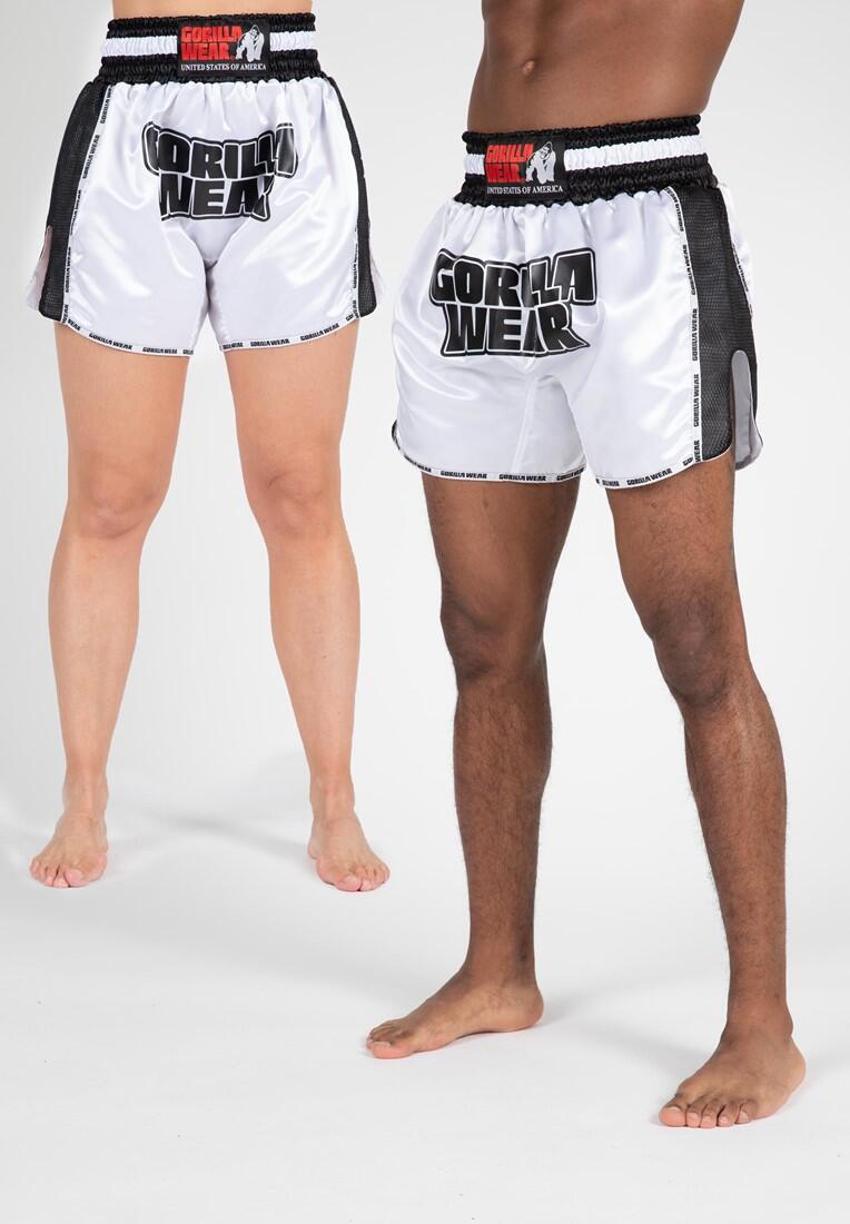 Piru Muay Thai Szorty - Biały/Czarny