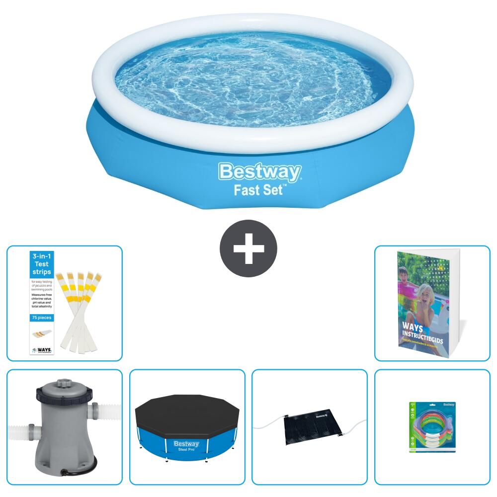 BESTWAY Basen Fast Set Okrągły - 305x66 cm - 7-częściowy S211