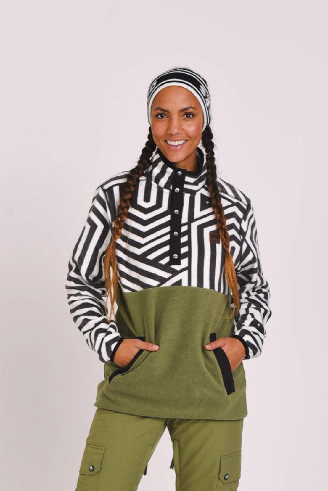 Bluza polarowa Fall Line w kolorze khaki