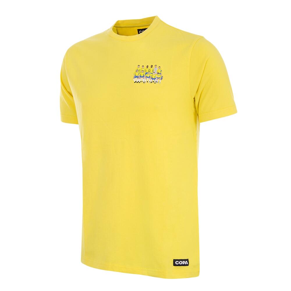 Koszulka dla dorosłych - Mistrzowie Świata Brazylia 2002 Haft - Żółta
