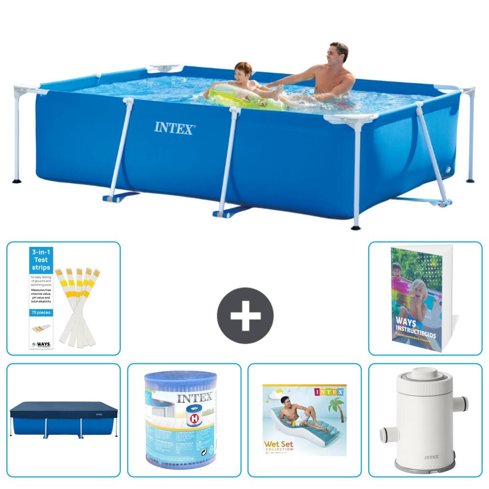 INTEX Basen ze stelażem Prostokątny - 260x160x65 cm - 7-częściowy S113