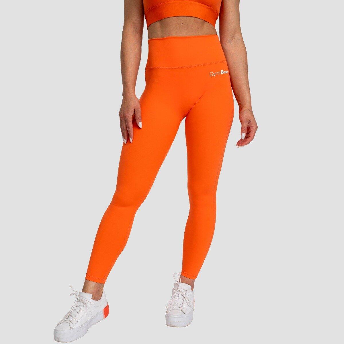 Legginsy damskie fitness z wysokim stanem pomarańczowe Limitless