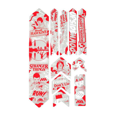 Osłona ramy Stranger Things UpsideDown - Biała - 10 el.