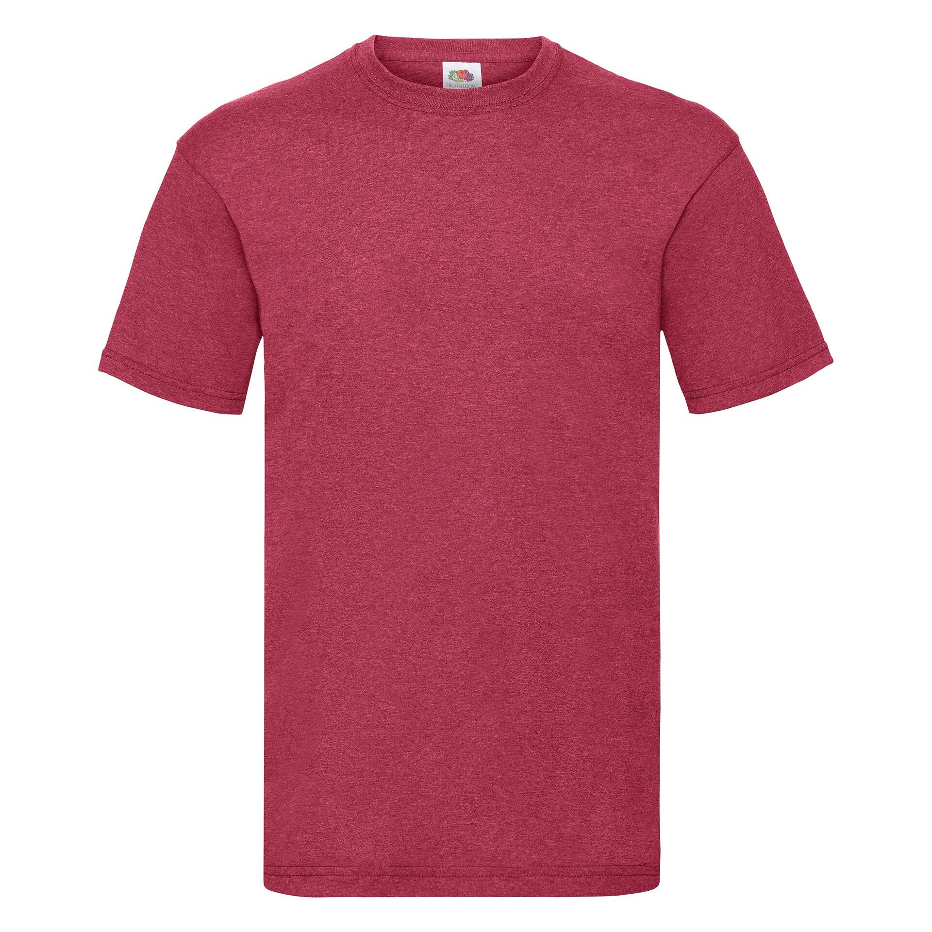 T-shirt Fruit Of The Loom Valueweight Adult Rojo Jaspeado