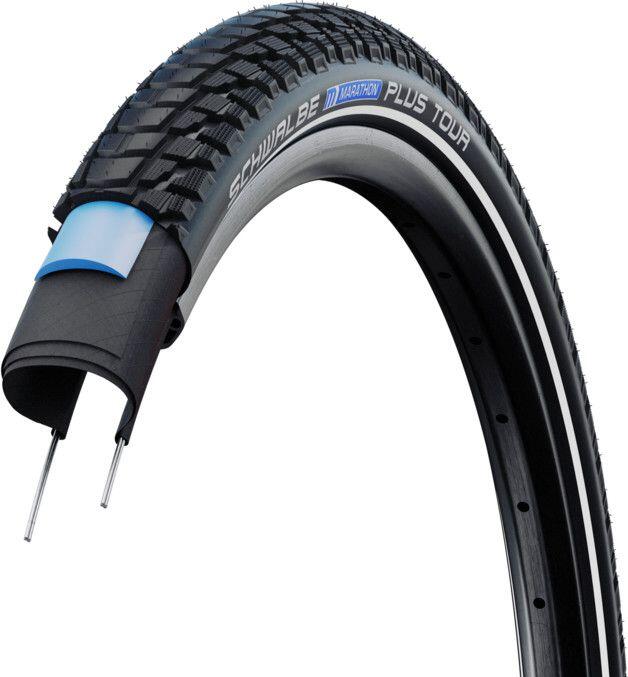 Schwalbe Marathon Plus Tour 55-584 (28x1,75) czarna, SmartGuard, ADDIX Green