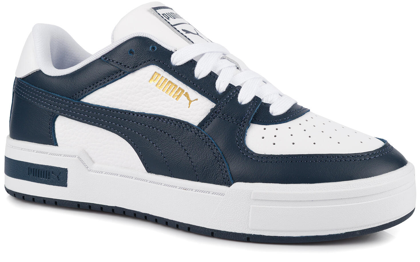Męskie buty sportowe sneakersy skórzane biało granatowe CA PRO CLASSIC