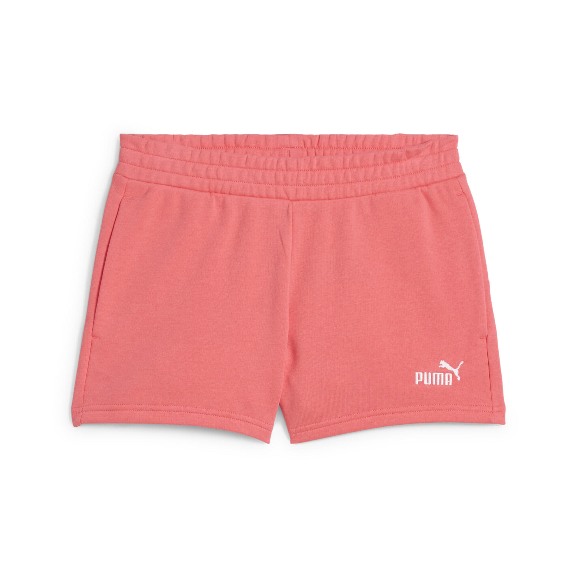 Damskie szorty z małym logo No. 1 ESS 4'' PUMA Peach Frost Red