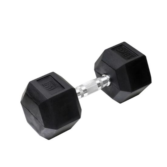 Pomarańczowy Gym – Hantle Hex – 18kg