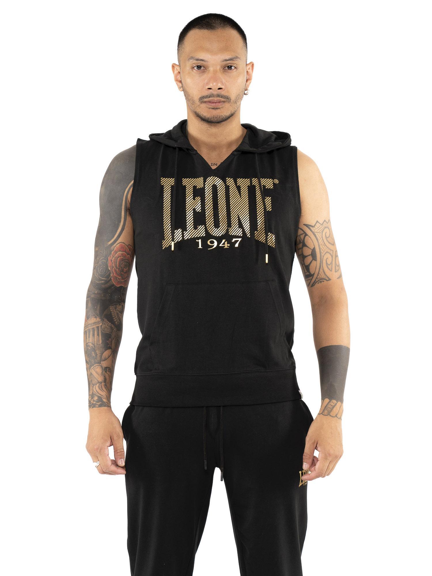 Leone Stripe Gold Bluza bez rękawów z kapturem dla mężczyzn