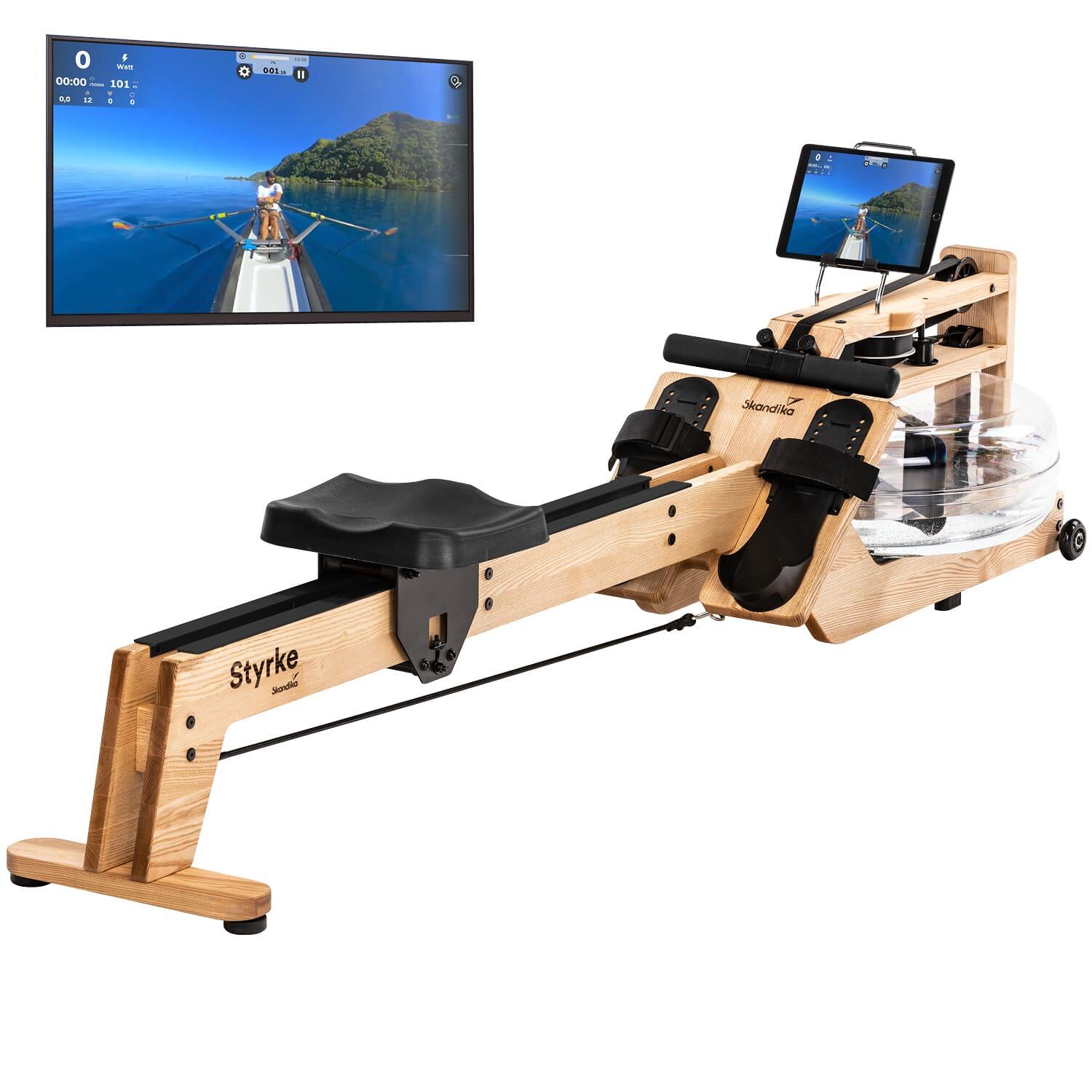 Wioślarz wodny Styrke, drewno jesionowe, do 180 kg, Bluetooth