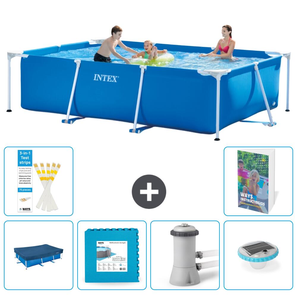 INTEX Basen ze stelażem Prostokątny - 300x200x75 cm - 7-częściowy S174
