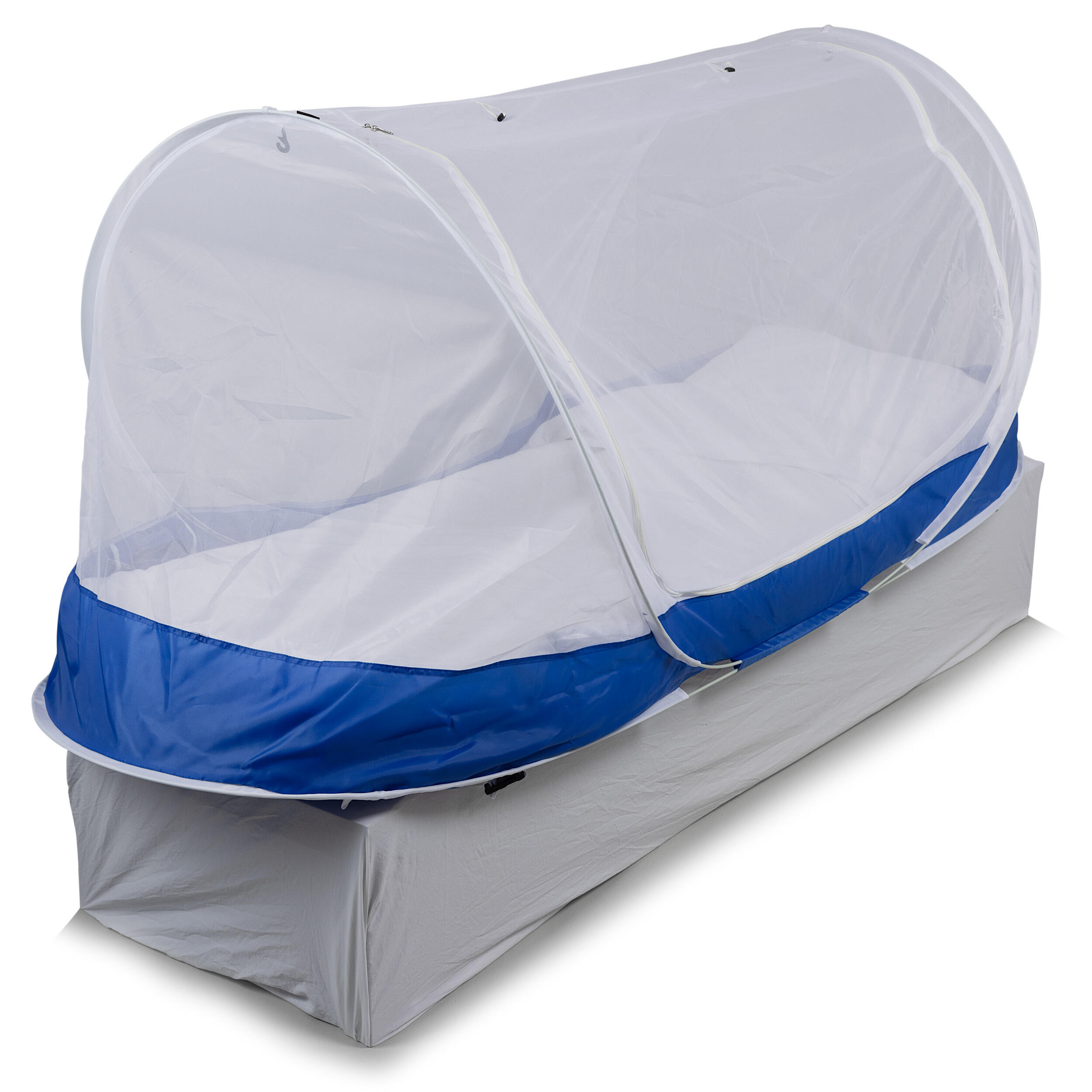 Travelnet Namiot moskitiera pop-up PURE, 210x80x85cm, 1-os., Niebieski/Biały