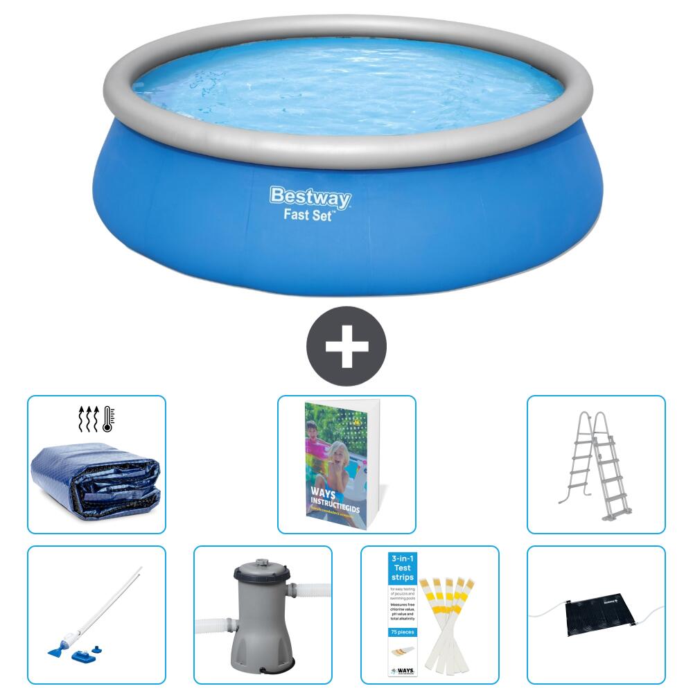 BESTWAY Basen Fast Set Okrągły - 457x122 cm - 8-częściowy S426