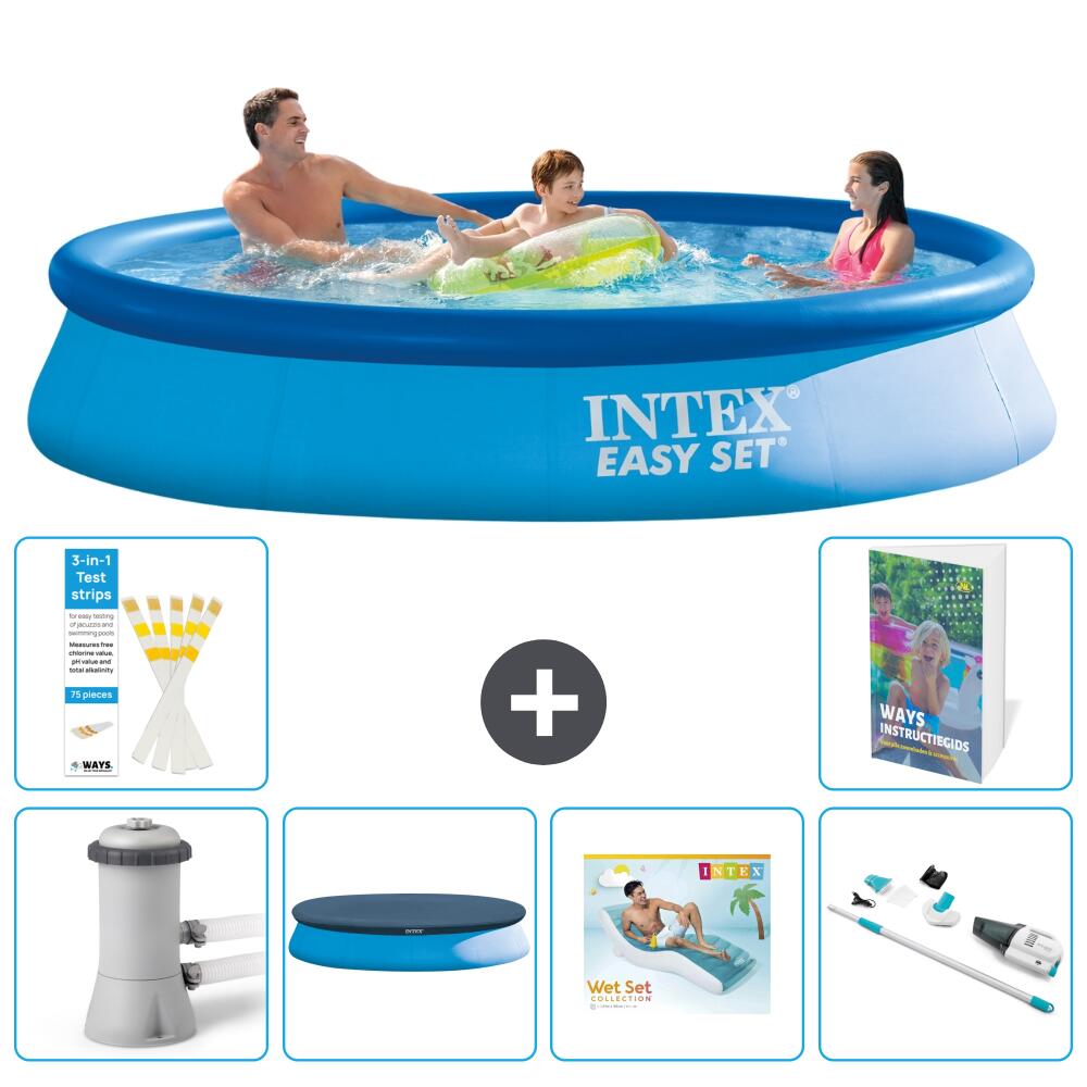 INTEX Basen Easy Set Okrągły - 366x76 cm - 7-częściowy S236