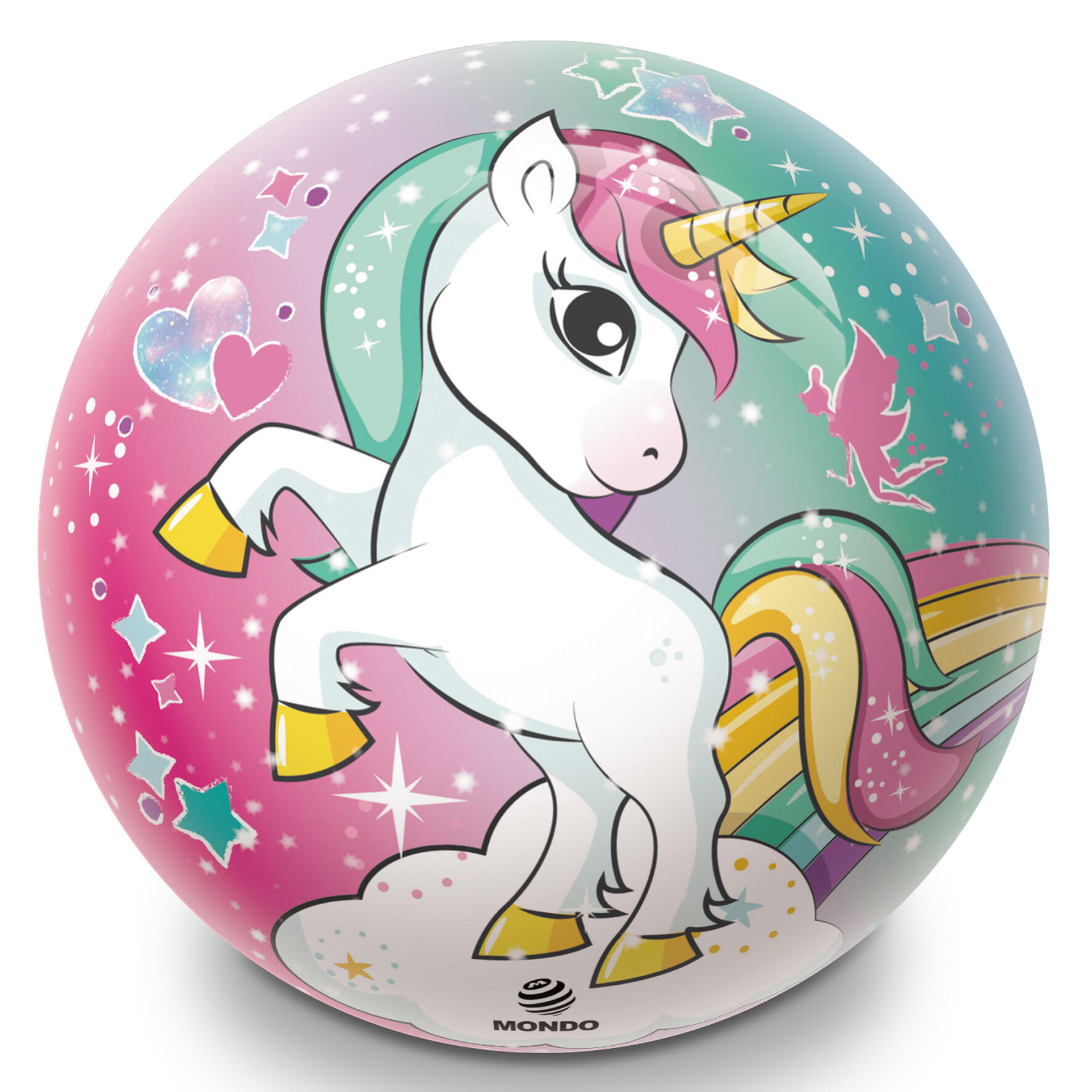 Piłka gumowa z nadrukiem Mondo UNICORN - 230 mm