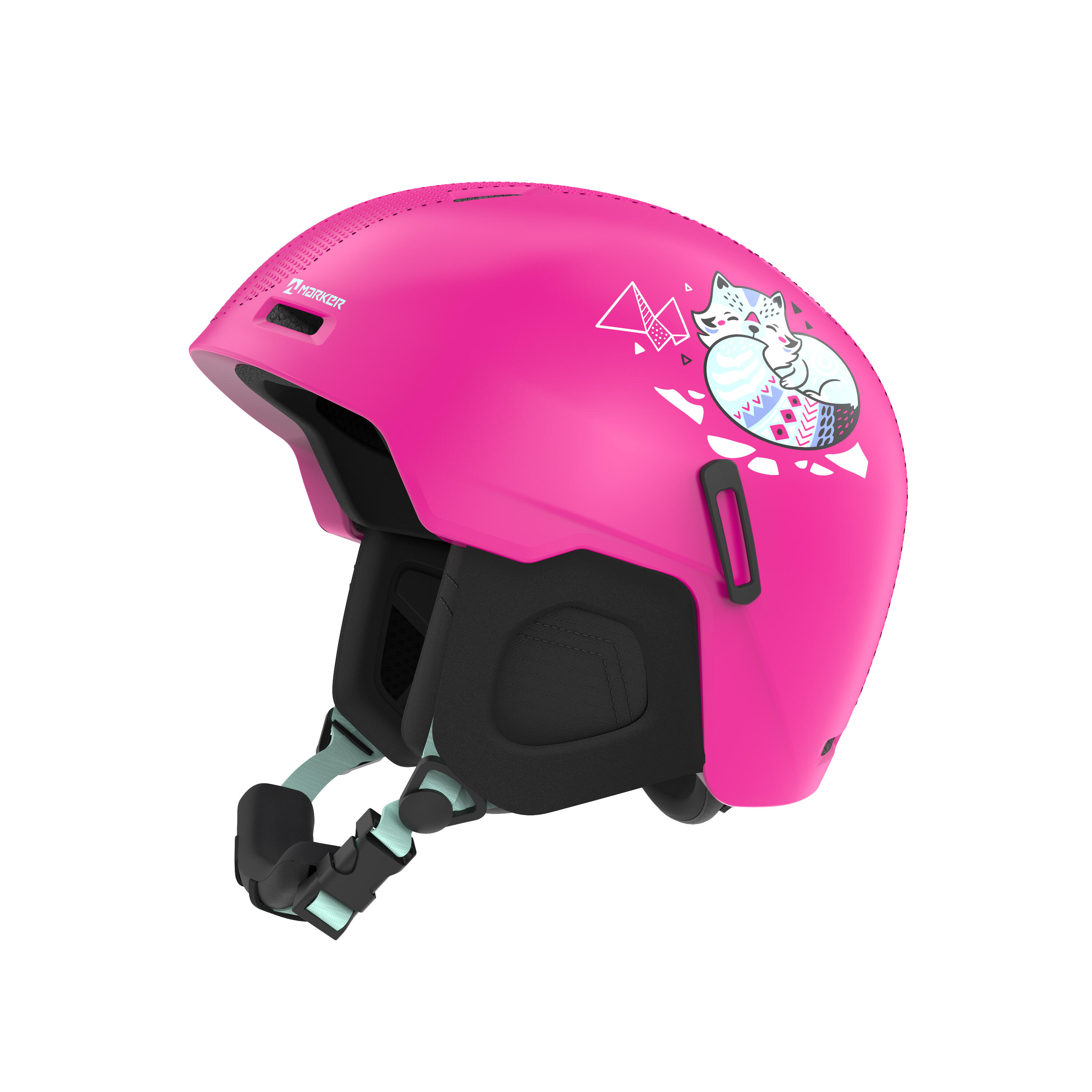 Kask Narciarski Marker Bino Różowy W Water Decal Dla Dziewczynki