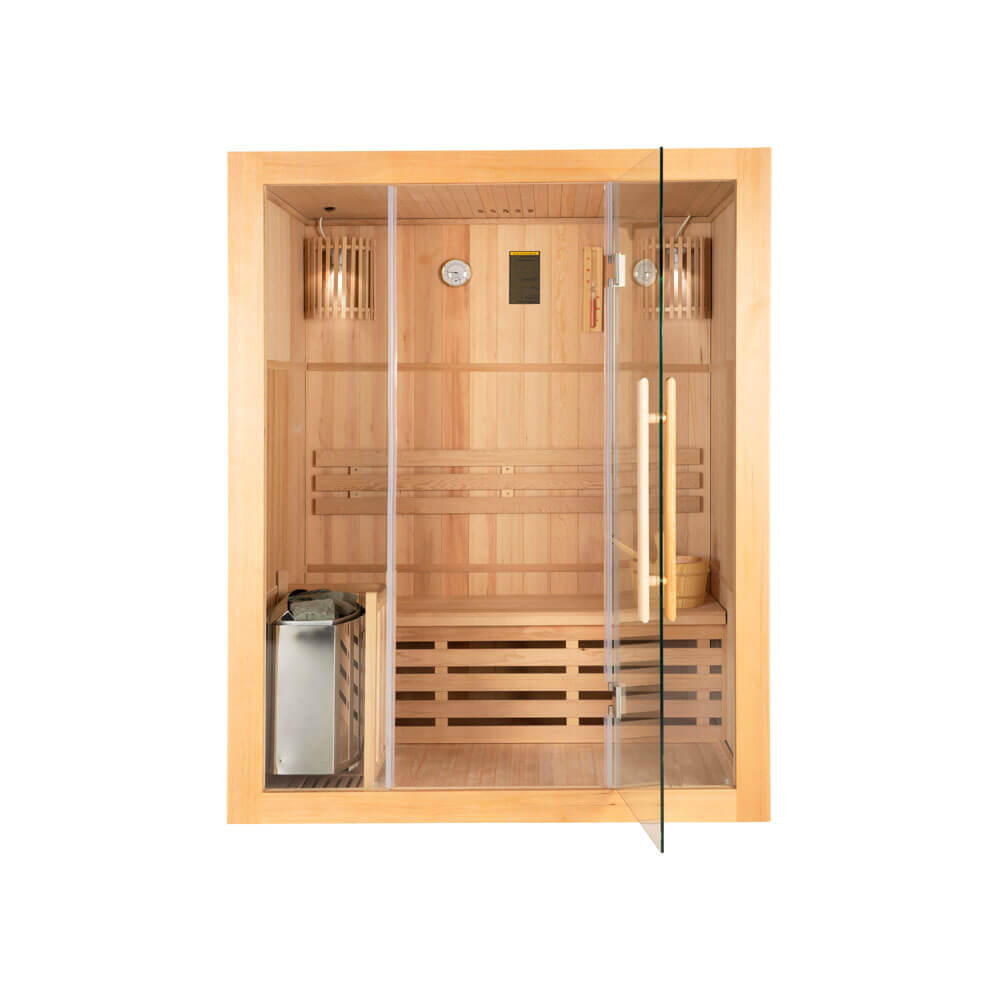Sauna tradycyjna SKYLINE L - 150 x 120 cm dla 3 osób