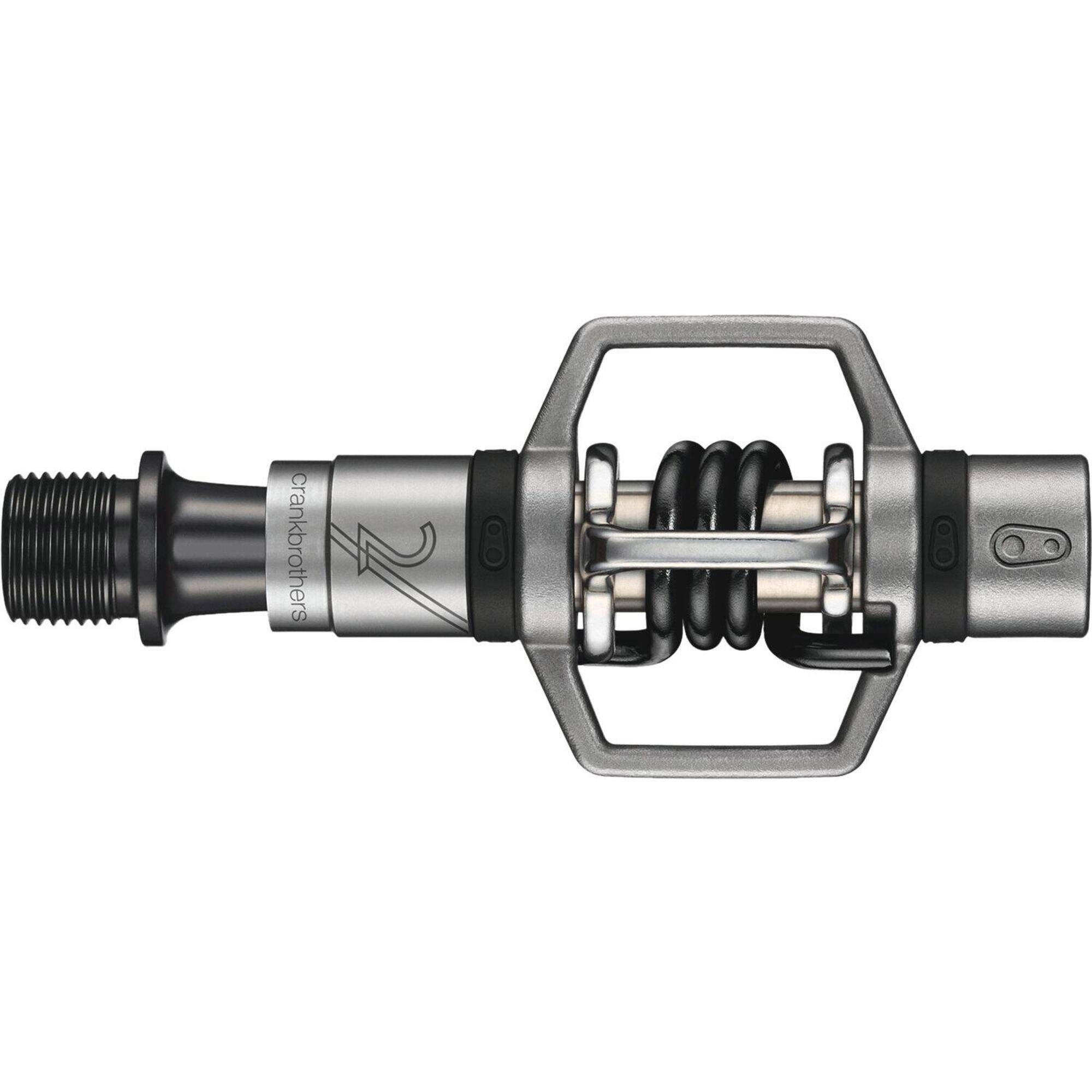 EGG BEATER 2 pedały srebrna stal / czarna sprężyna