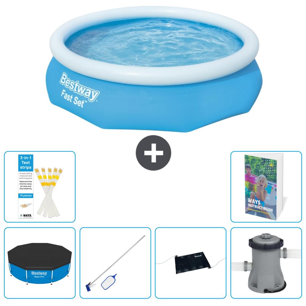 BESTWAY Basen Fast Set Okrągły - 305x76 cm - 7-częściowy S67