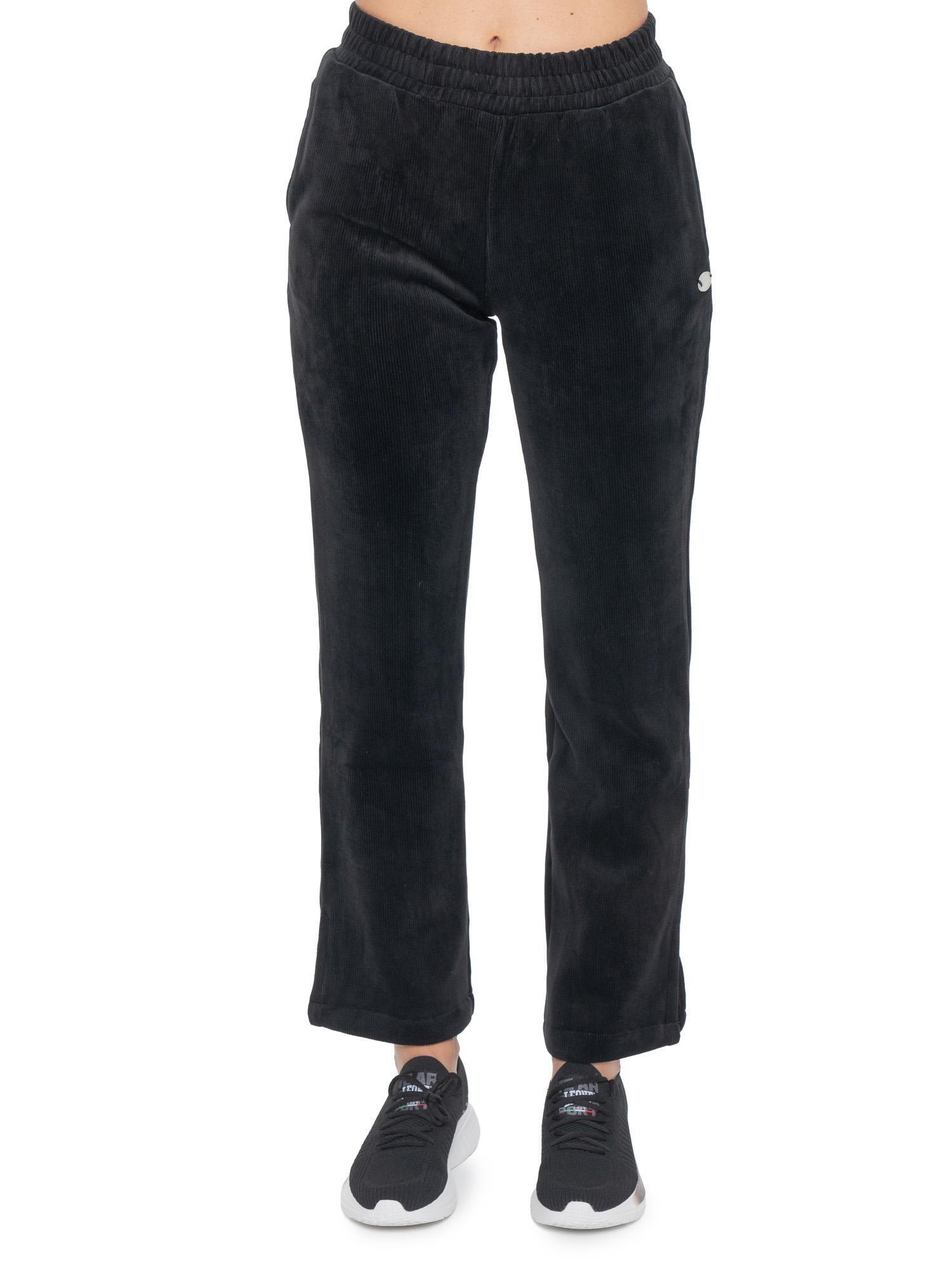 Leone 1947 Glam Winter Damen Palazzohose aus gestreiftem Samt