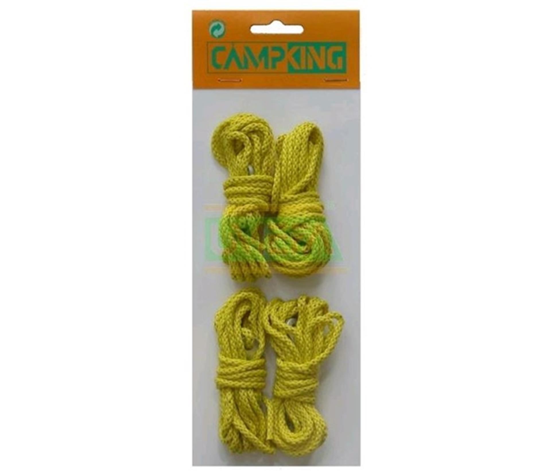 CampKing Umefa linka odciągowa nylon fluorescencyjny 3 m, zestaw 4