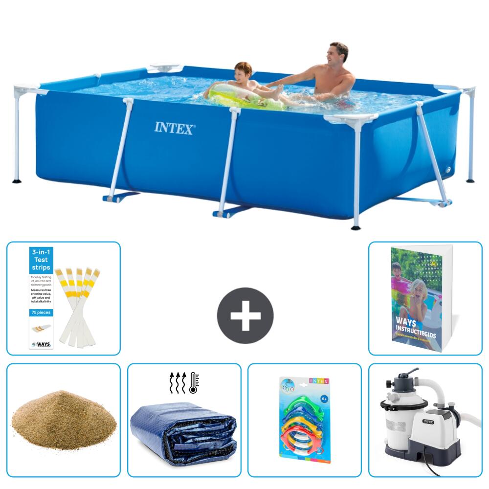 INTEX Basen ze stelażem Prostokątny - 260x160x65 cm - 7-częściowy S36