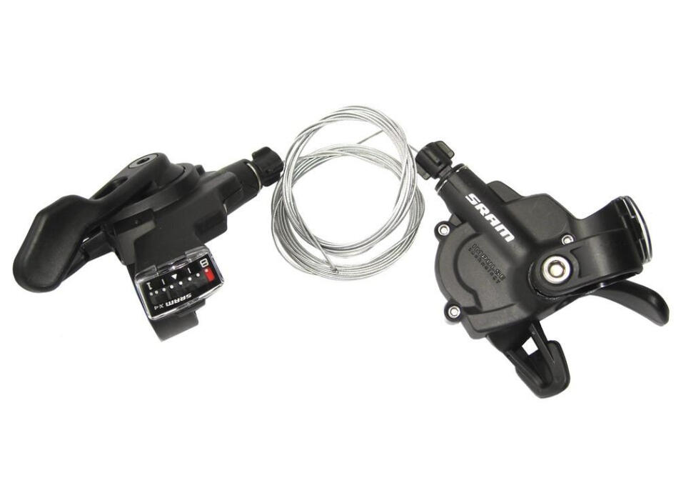 Manetki kciukowe SRAM X-4 zestaw 8/3-biegowe