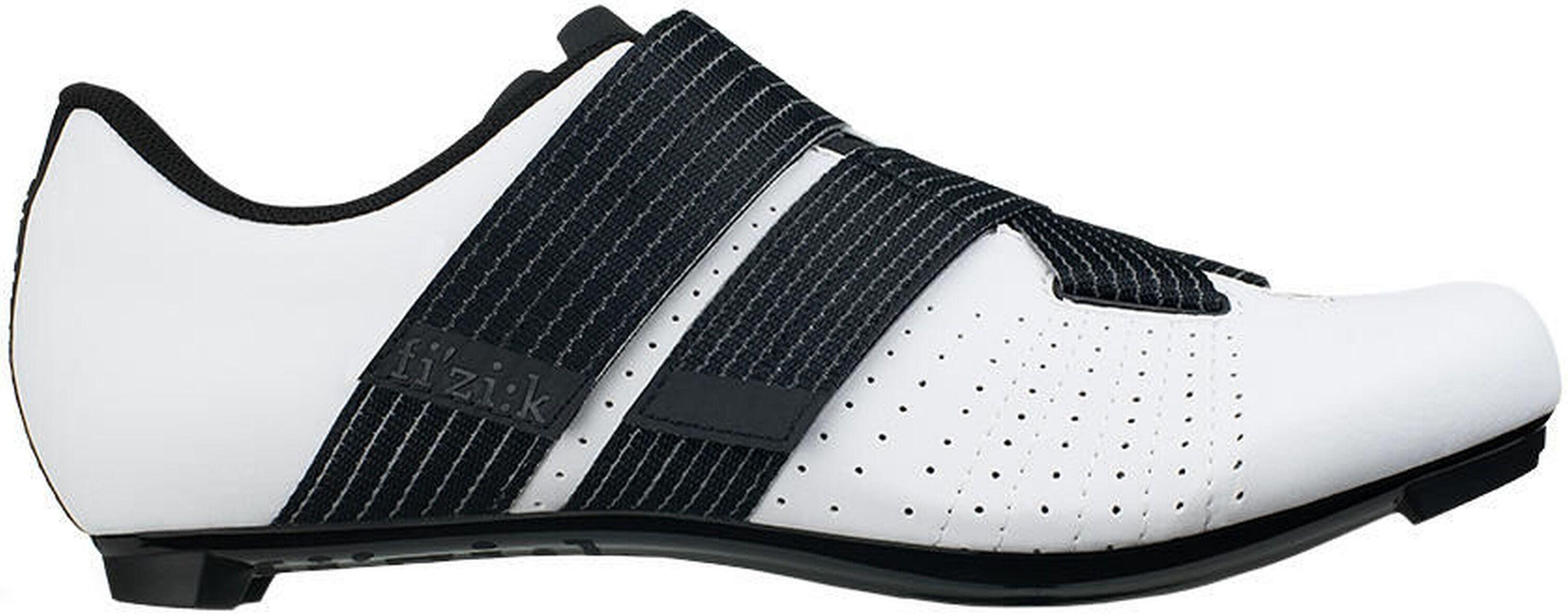 Buty rowerowe Tempo Powerstrap R5, białe/czarne