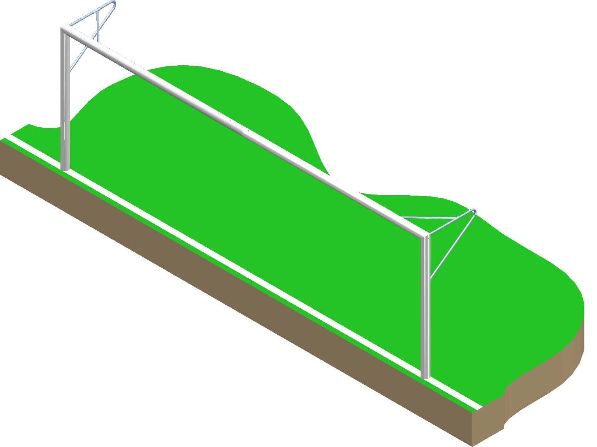 Bramka do piłki nożnej 7-a-side 6 x 2,1 m - aluminium