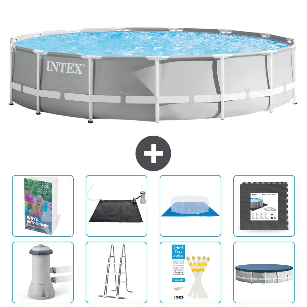 INTEX Basen Prism Frame Okrągły - 457x107 cm - 9-częściowy S543
