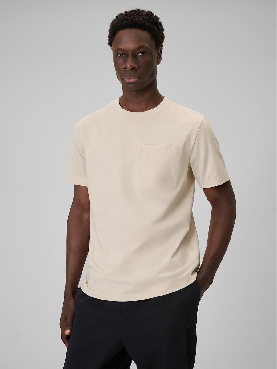 T-shirt regular gładki męski 4F 4FRSS26TTSHM3637