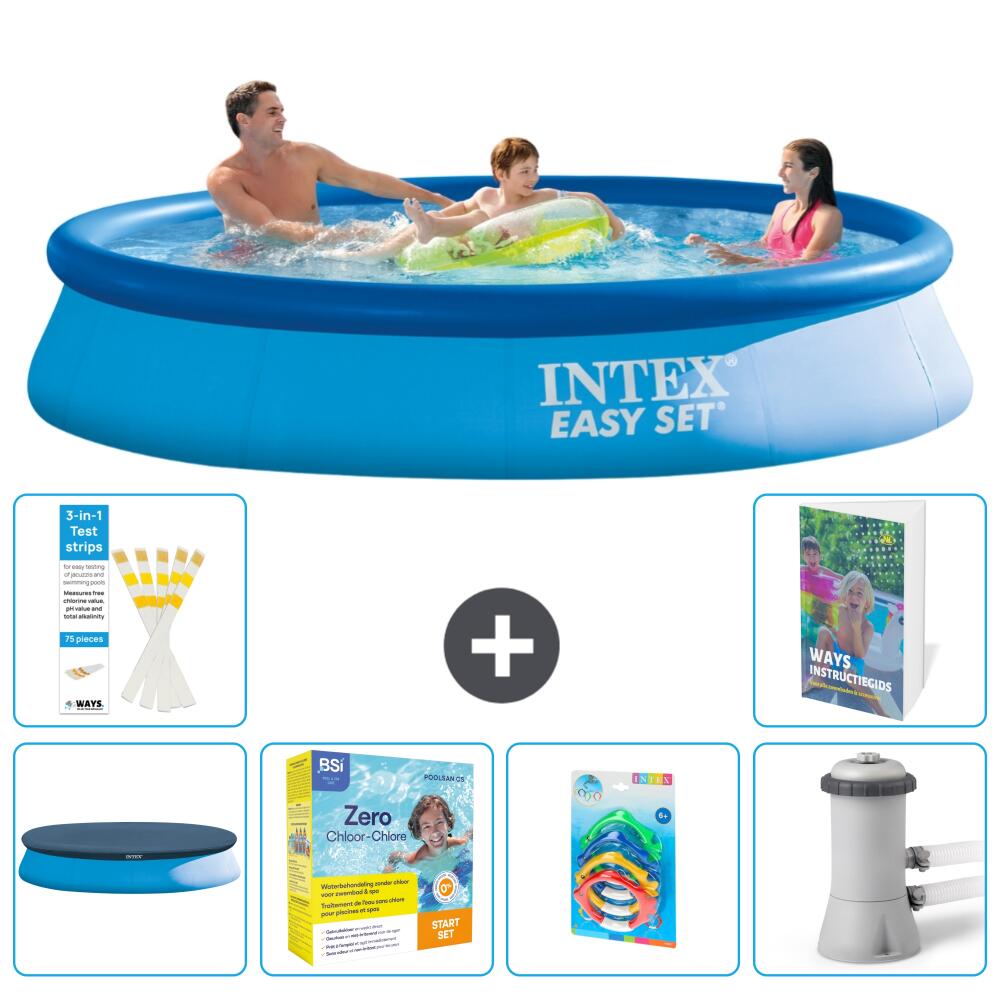 INTEX Basen Easy Set Okrągły - 366x76 cm - 7-częściowy S57