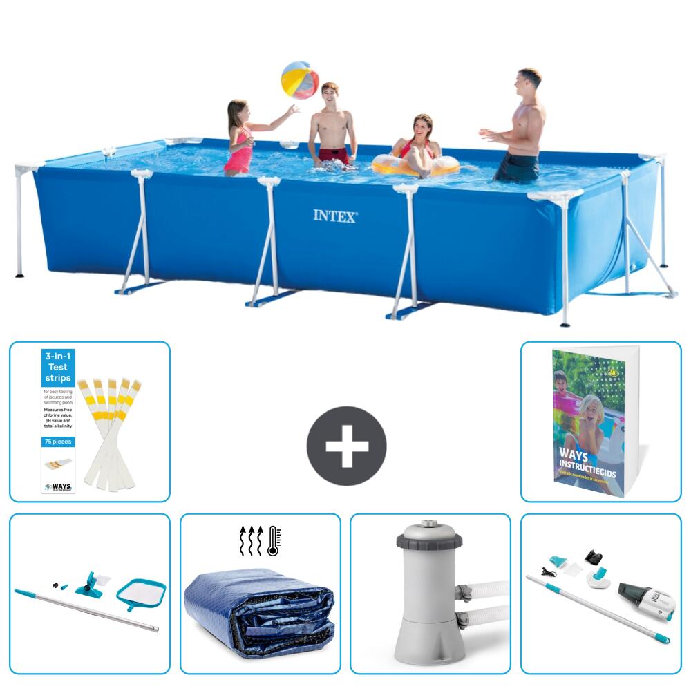 INTEX Basen ze stelażem Prostokątny - 450x220x84 cm - 7-częściowy S149