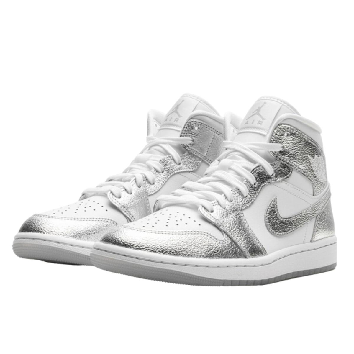 Buty do chodzenia dla dorosłych Air Jordan 1 Mid SE Metallic Silver