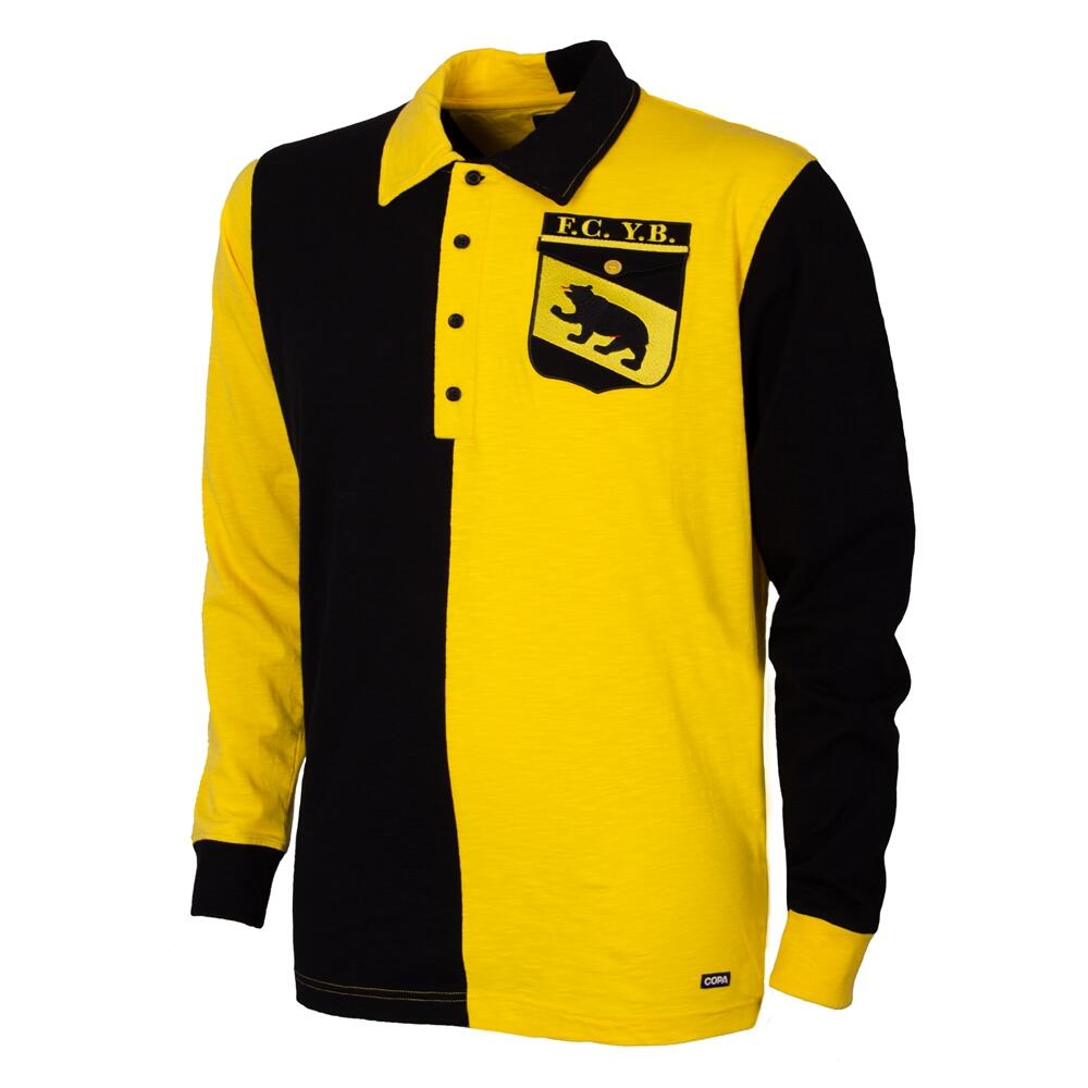 Koszulka retro piłkarska dla dorosłych - BSC Young Boys 1900 - Czarny-Żó��ty