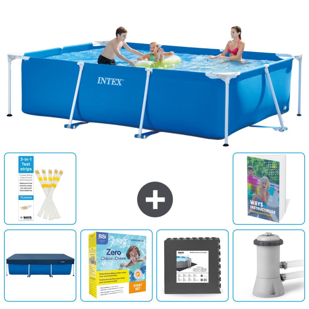 INTEX Basen ze stelażem Prostokątny - 300x200x75 cm - 7-częściowy S85