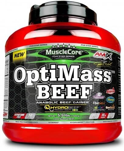OptiMass Beef - 2,5 kg czekolada z karmelem Amix Muscle Core