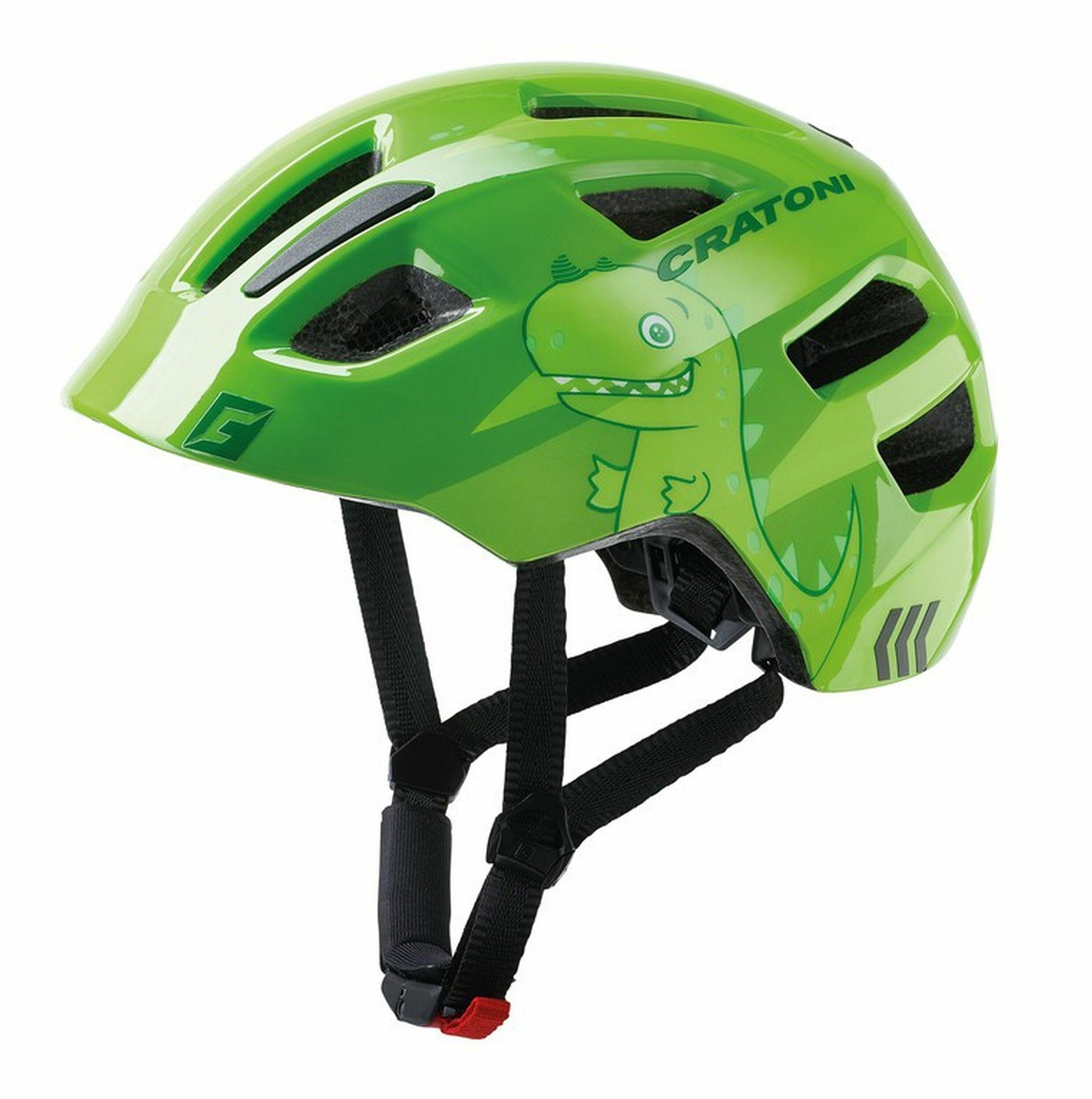 Kask dziecięcy Maxster zielony błyszczący
